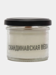 Свеча ароматическая восковая с деревянным фитилём, в баночке