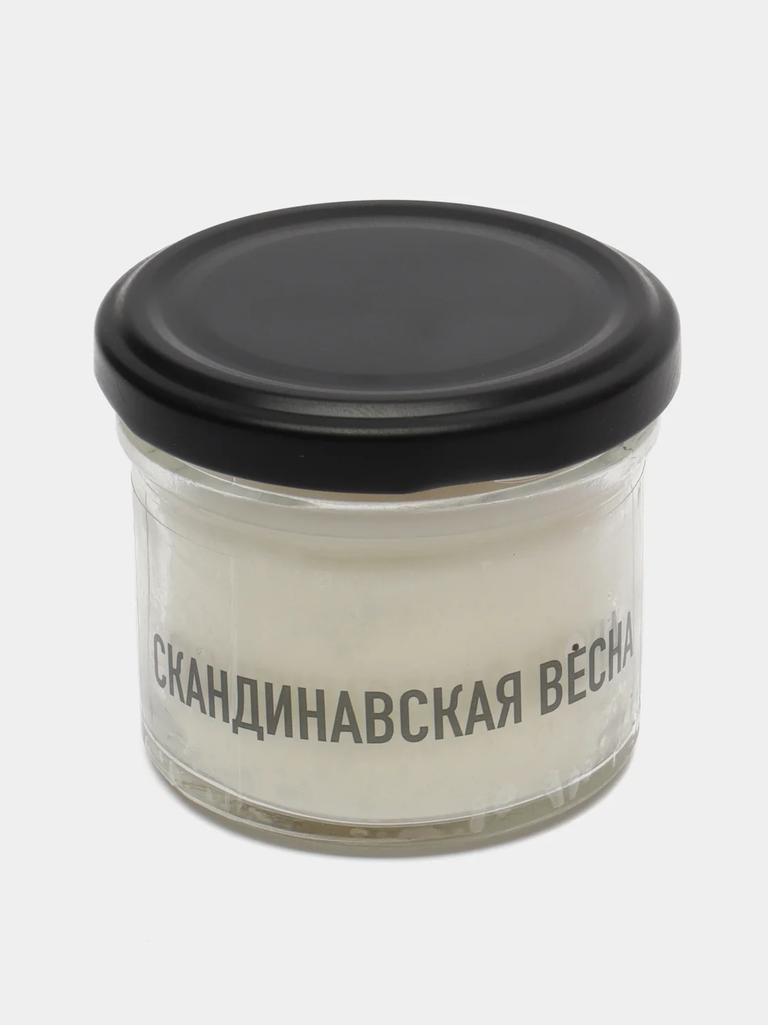 Свеча ароматическая восковая с деревянным фитилём, в баночке
