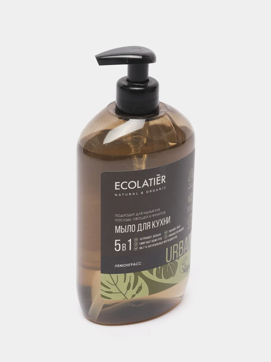 Ecolatier Urban Жидкое мыло для рук ЛЕМОНГРАСC кухонное 600 мл