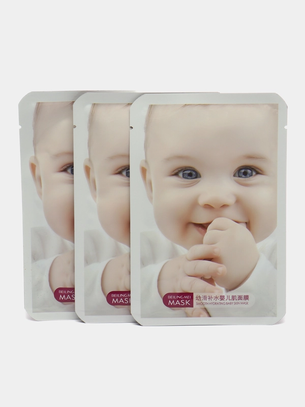 3 шт. Маска для лица Baby Skin, для всех типов кожи, тканевая, увлажняющая