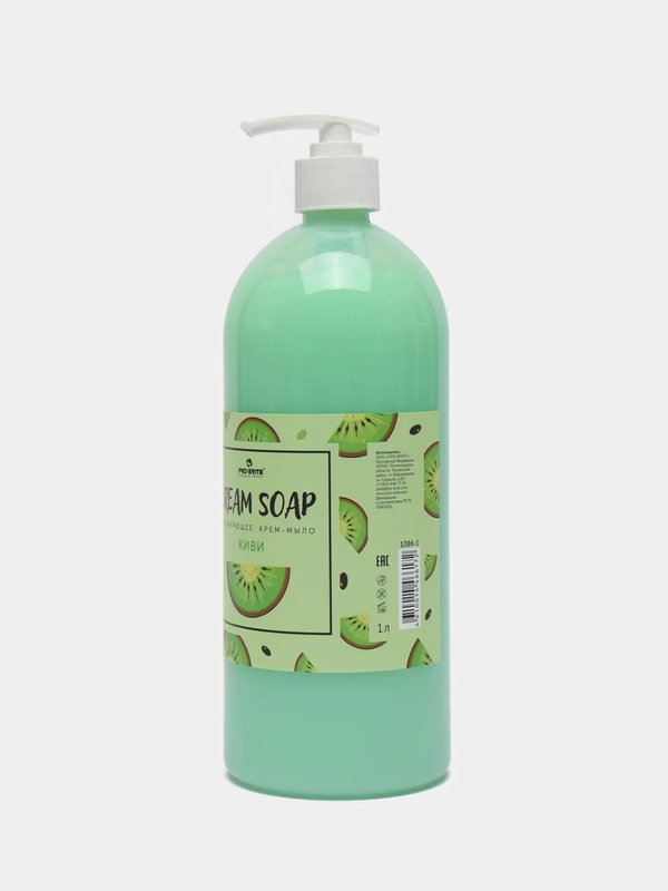 Жидкое крем-мыло для рук с дозатором, PRO-BRITE, Киви. 1 литр