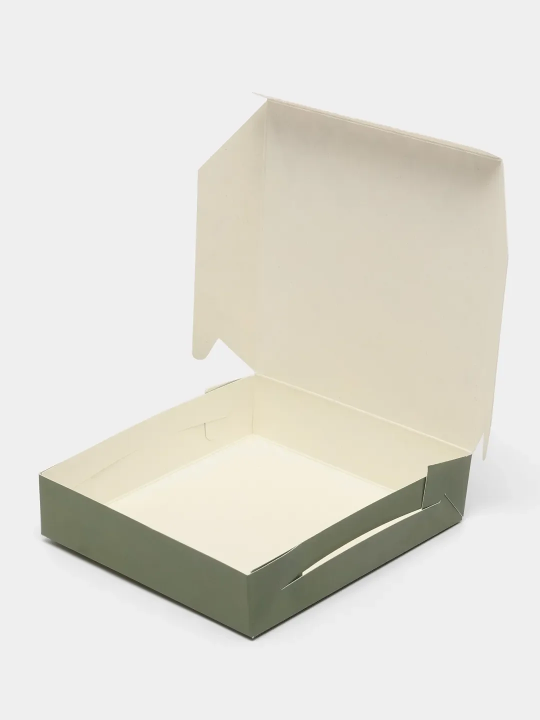 Оливковый коробка подарочная, 14х14х3,5см