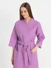 Сиреневый халат вафельный, унисекс