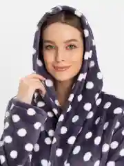 Угольный теплый молодежный халат с запахом Onstyle