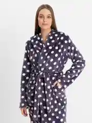 Угольный теплый молодежный халат с запахом Onstyle
