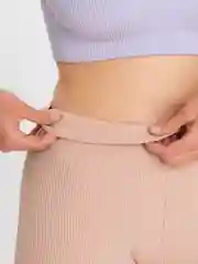 Бежевый велосипедки женские (в рубчик)