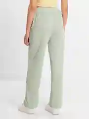 Зеленый брюки женские, широкие, лапша