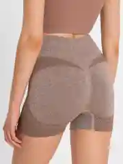 Бежевый шорты женские спортивные, велосипедки для фитнеса, йоги