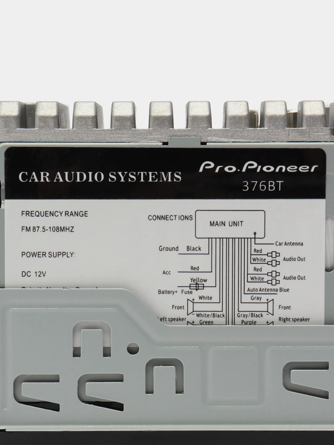 Автомобильная магнитола Pro.Pioneer 376 BT, магнитола в автомобиль, автомагнитола