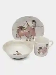 Набор детской посуды керамика, 3 шт, Балерина, Daniks, C835