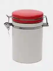 Банка для сыпучих продуктов, доломит, 0.55 л, 9.5х9.5х15.3 см, с крыш, Daniks, Алый мак