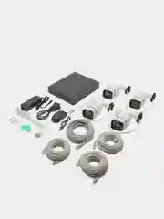 Комплект IP видеонаблюдения Ps-Link KIT-C204IP-POE 4 камеры для улицы 2Мп с POE