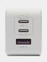 Белый зарядное устройство Xiaomi Ugreen Nexode CD244 USB-A+2xUSB-C 65W 15334