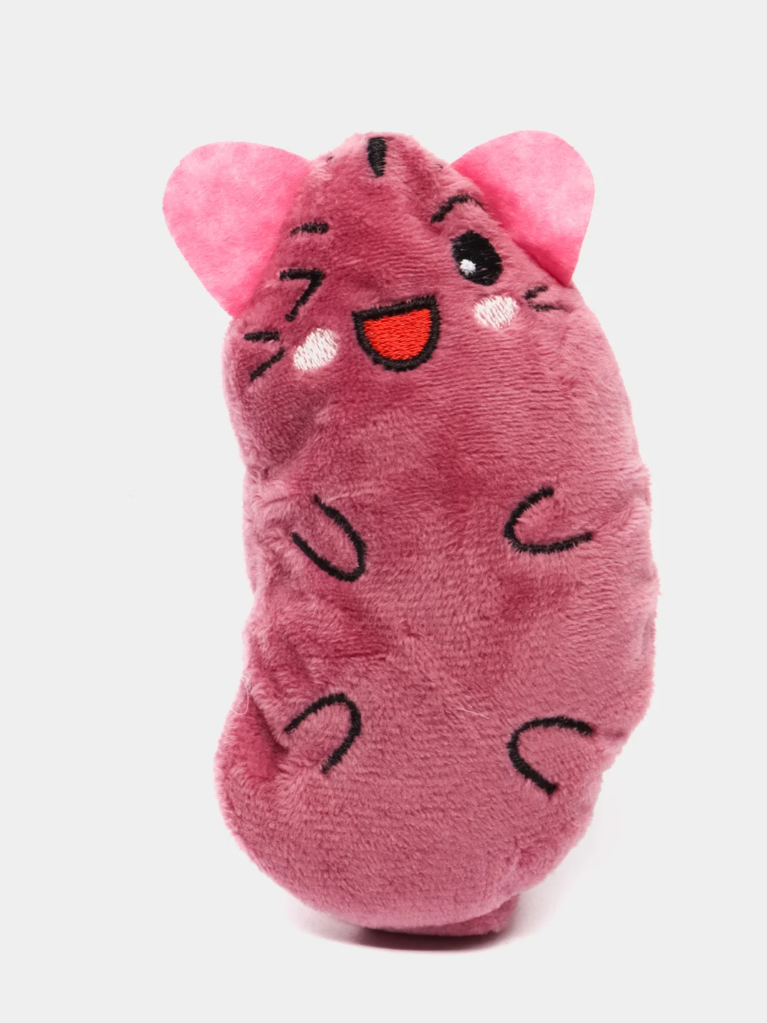 Розовый мягкая игрушка для кошек с кошачьей мятой, мышка для котят