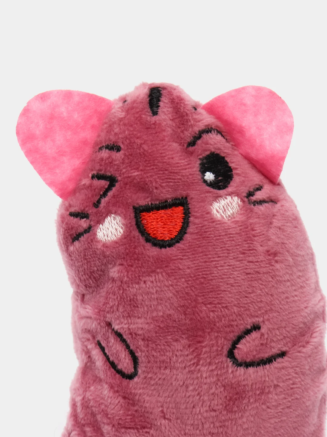 Розовый мягкая игрушка для кошек с кошачьей мятой, мышка для котят