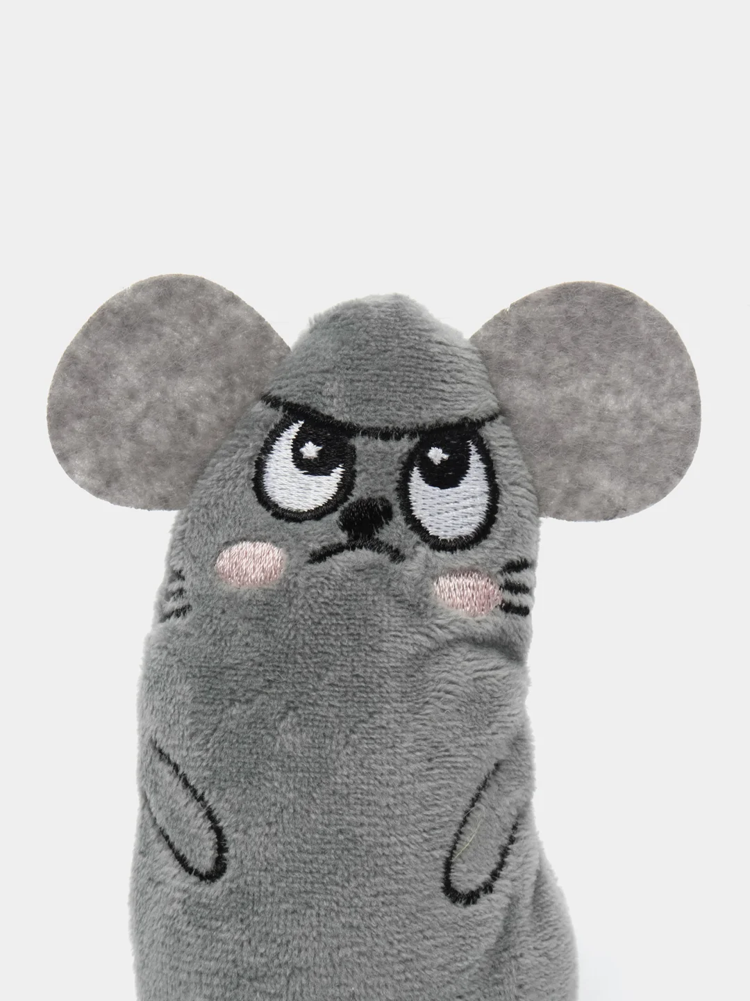 Серый мягкая игрушка для кошек с кошачьей мятой, мышка для котят