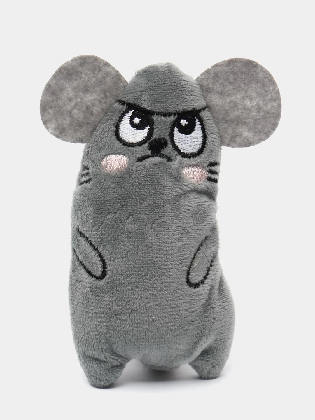 Серый мягкая игрушка для кошек с кошачьей мятой, мышка для котят