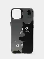 Серый чехол для айфон (iPhone) 11 12 13 14 15 16 Pro Max Mini, 7 8 Plus, XR, силиконовый