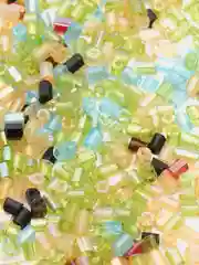 Мятный стеклярус бисер рубка
