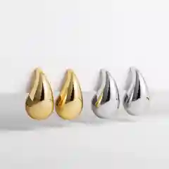 Серьги капля, массивные серьги, женские серьги, трендовые , объемные серьги, мятый металл