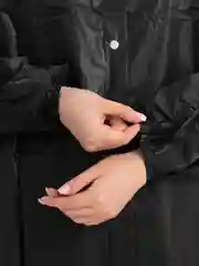 Черный дождевик с капюшоном, плащ-накидка от дождя, многоразовый
