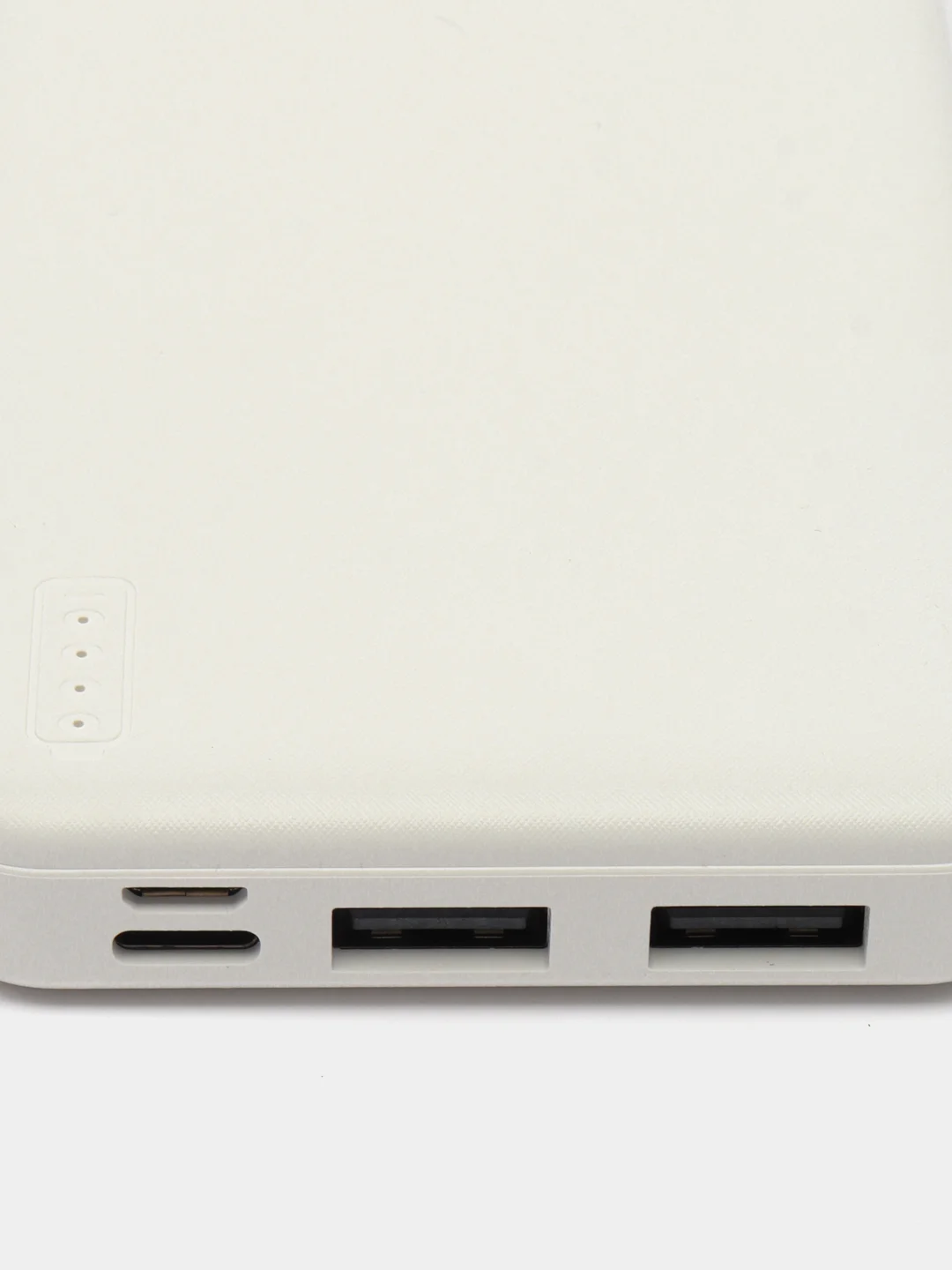 Белый повербанк 10000 mAh внешний аккумулятор PowerBank
