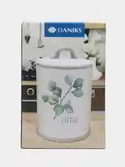 Банка для кофе, доломит, 0.46 л, с крыш, Daniks, Вилладжио