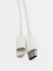 Белый кабель-переходник AUX Type-C & Lightning, Jack 3,5 мм, 1 м, модель JH-CM32