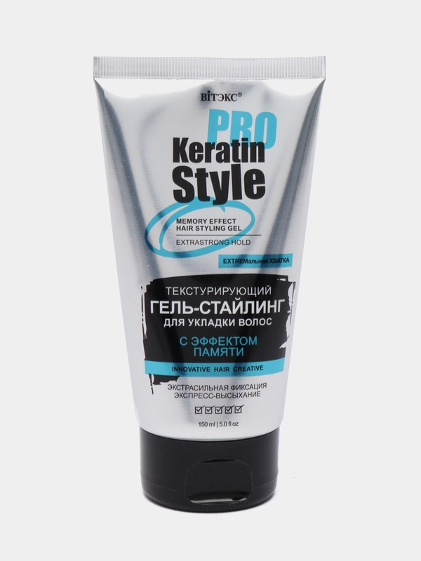 Гель-стайлинг для укладки волос Витэкс KERATIN PRO Style, экстрасильная фиксация, 150 мл