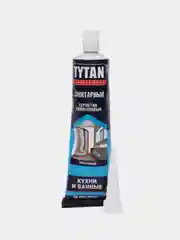 Прозрачный герметик силиконовый санитарный для ванны и кухни Tytan 85 мл