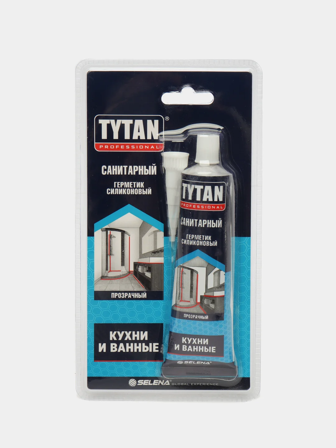Прозрачный герметик силиконовый санитарный для ванны и кухни Tytan 85 мл