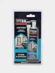 Прозрачный герметик силиконовый санитарный для ванны и кухни Tytan 85 мл