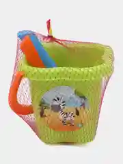Лайм набор для песочницы, грабельки, лопатка, ведерко, формочки