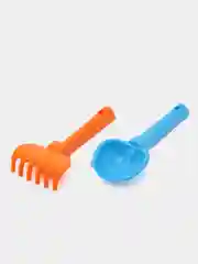 Лайм набор для песочницы, грабельки, лопатка, ведерко, формочки