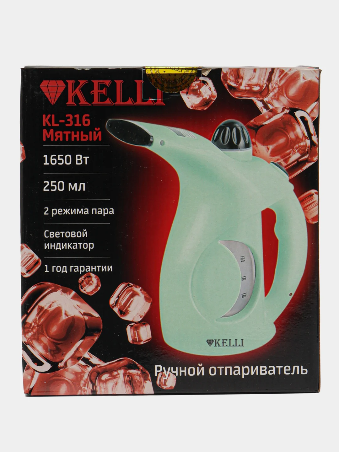 Отпариватель KELLI KL-316 1650Вт 0,25л мятный