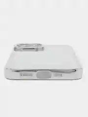Серебряный чехол для айфон (iPhone) 11 12 13 14 15 16 Pro Max Plus, силиконовый