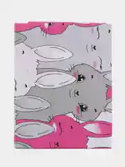 Постельное белье детское 1.5 спальное Поплин ivSubelIa "Ушастики-розовые", 50x70