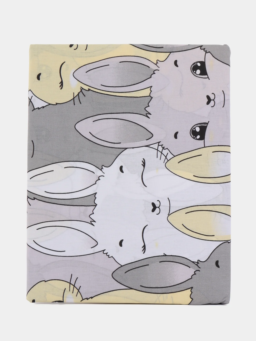 Постельное белье детское 1.5 спальное Поплин ivSubelIa "Ушастики-желтые", 50x70