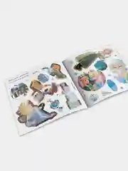 Лазурный книга-история с наклейками Эльза и Анна. Книжка Холодное сердце. Идеальный летний день