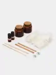 Подарочный набор для изготовления, создания свечей, кокосовый воск + деревянный фитиль