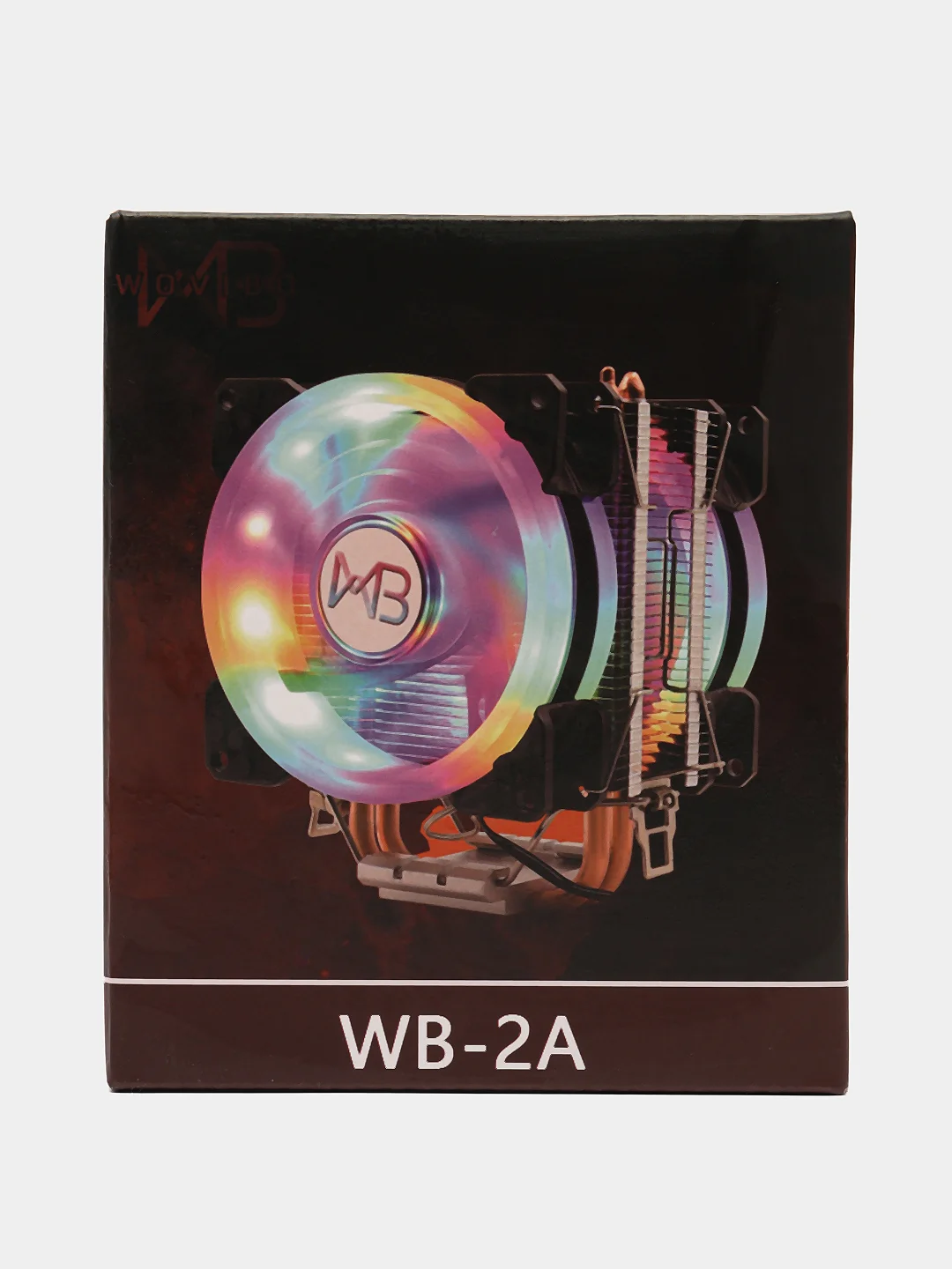 Кулер башенный для процессора, RGB, 4 pin, 2 трубки