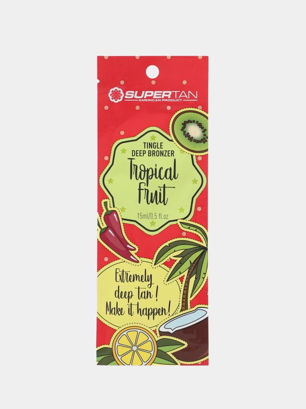 Саше 1штука и 2шт SuperTan Tropical Frults ТИНГЛ крем для загара 1шт=15мл