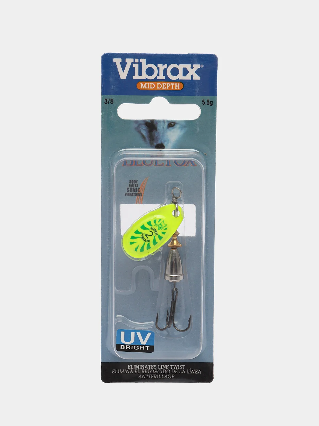 Зеленый блесна Blue Fox Super Vibrax рыболовная Вертушка летняя, пуля, лепесток Aglia, летняя
