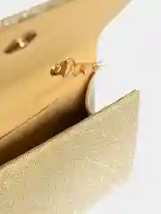Золотой клатч женский вечерний черный маленький, сумка через плечо, клатч золотой