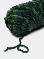 Зеленый пряжа плюшевая, велюровая