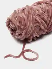 Карамельный пряжа плюшевая, велюровая