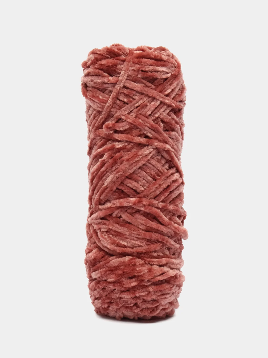 Коралловый пряжа плюшевая, велюровая