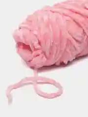 Розовый пряжа плюшевая, велюровая