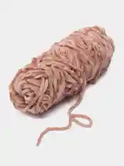 Кремовый пряжа плюшевая, велюровая