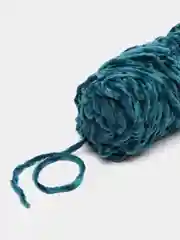 Тёмно-бирюзовый пряжа плюшевая, велюровая